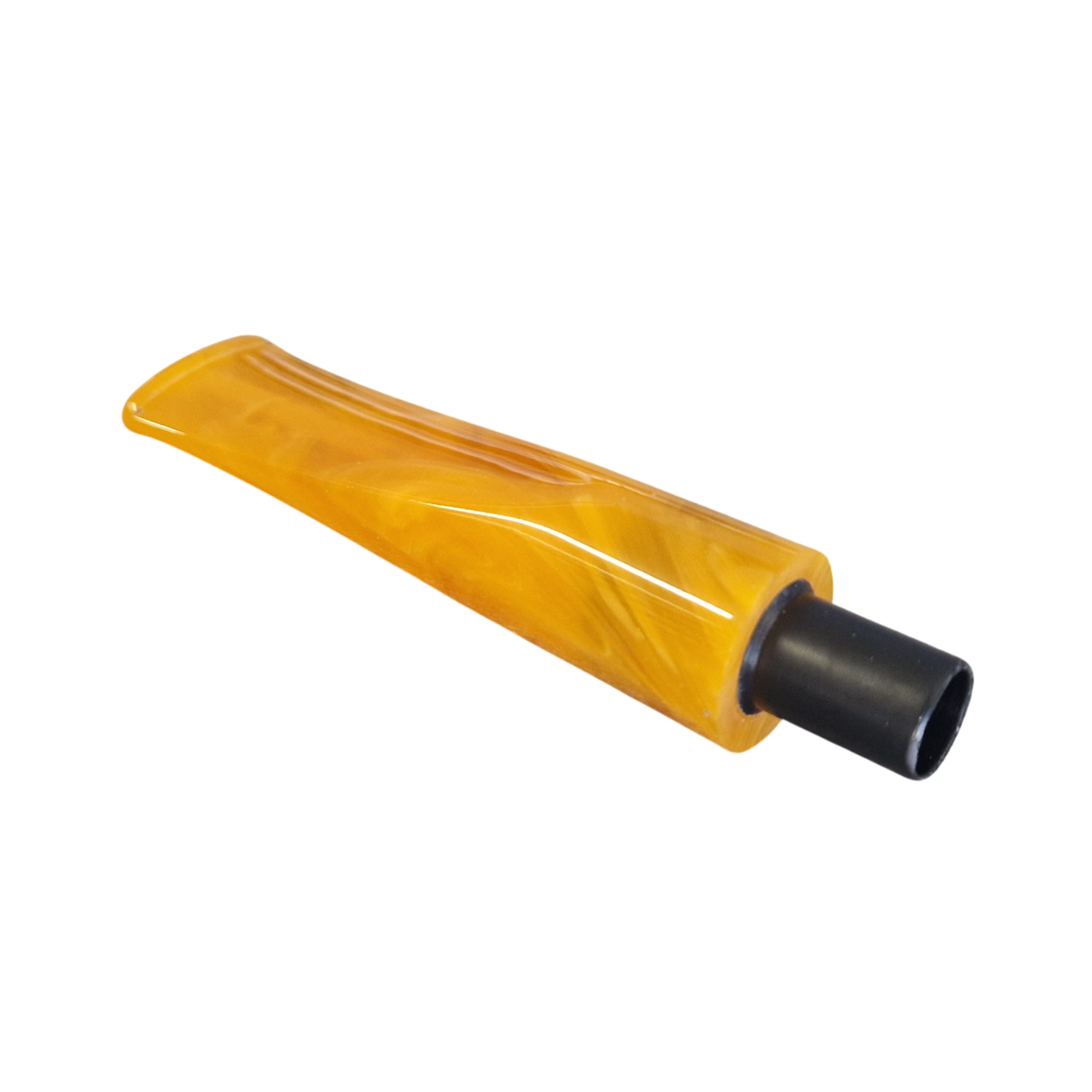 Mouthpiece blank - Ø18 - L75 - Acrylic - with 10.5 mm cone - Amber