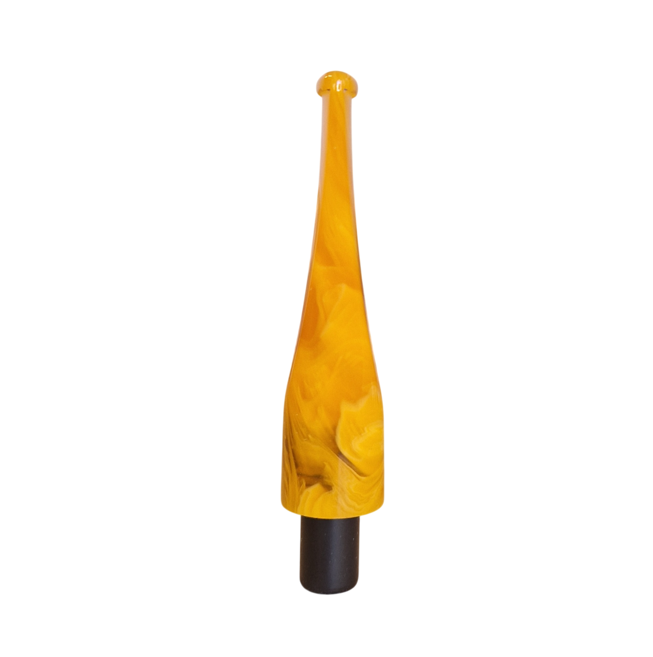 Mouthpiece blank - Ø18 - L75 - Acrylic - with 10.5 mm cone - Amber