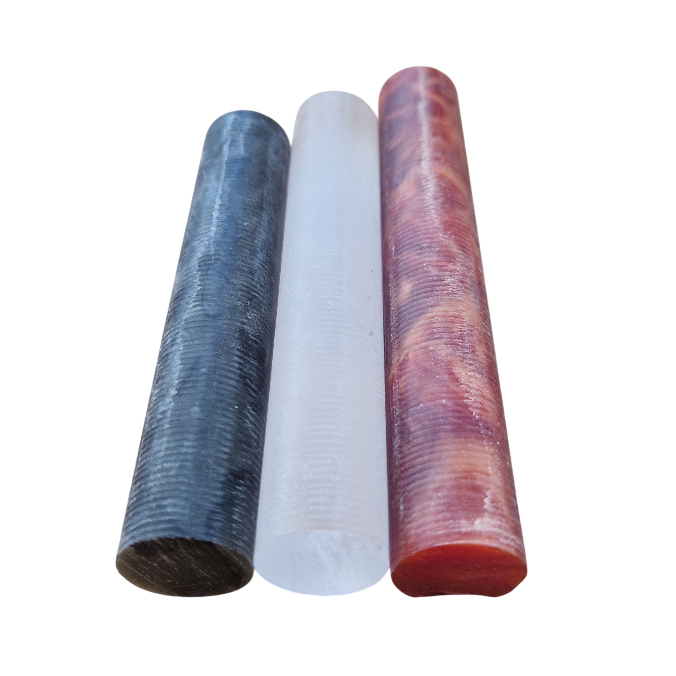 Acrylic rod set - Ø20 - L10 cm - raw - Black Buffalo/Glass/Radica