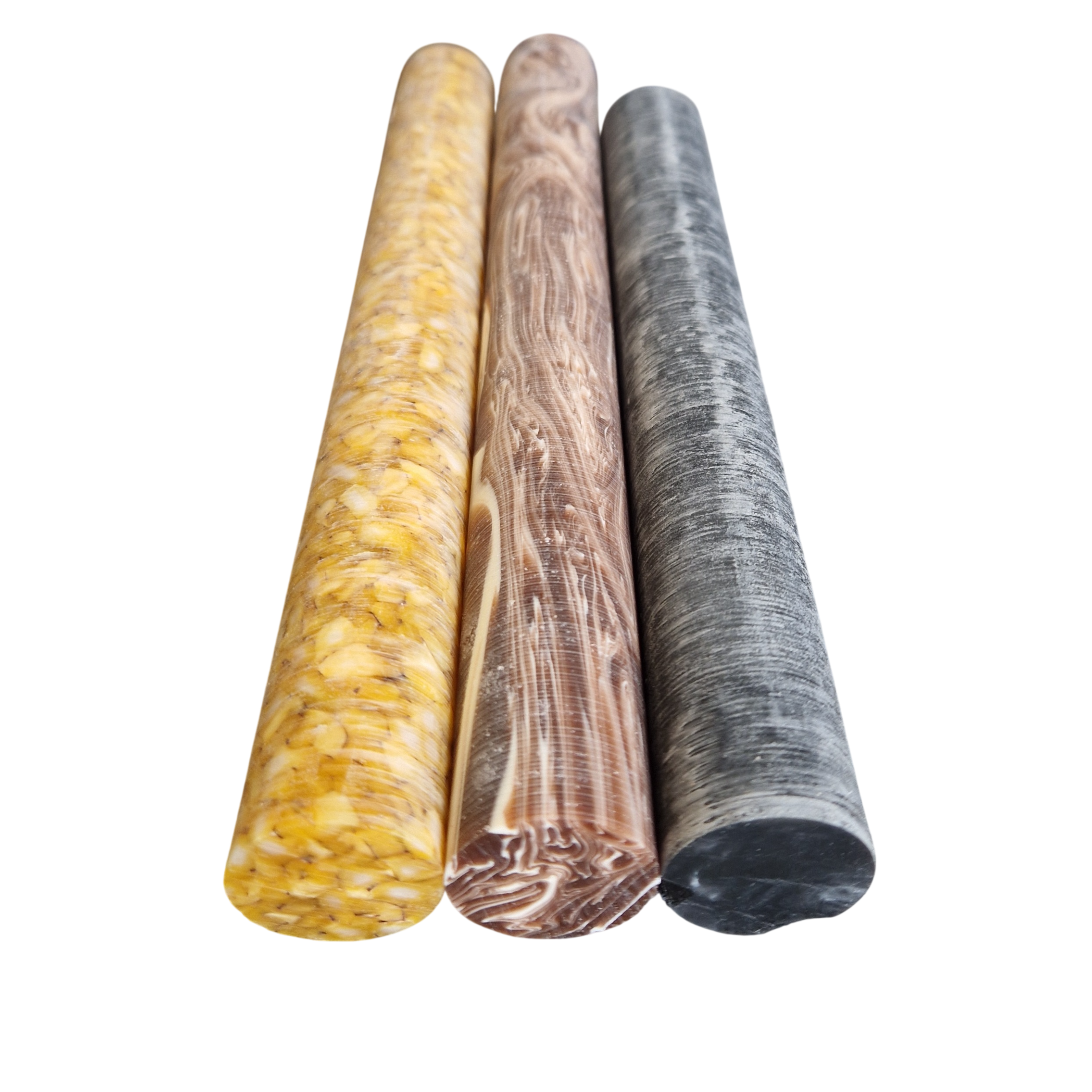 Acrylic rod set - Ø24 - L19 cm - raw - Wood / L24 / Dark Grey