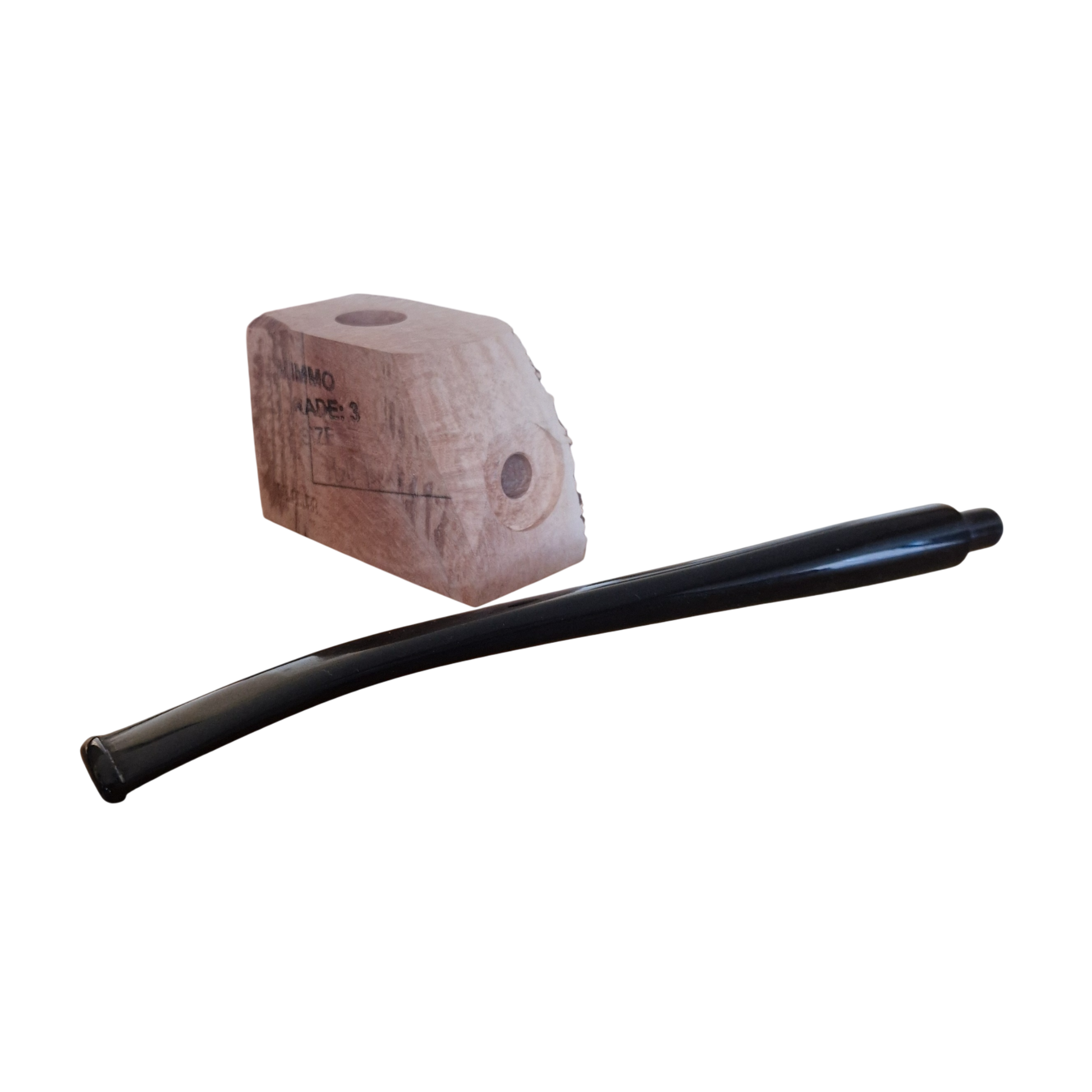 Pre drilled kit - Briar - Acrylic stem - Churchwarden - slightly bent