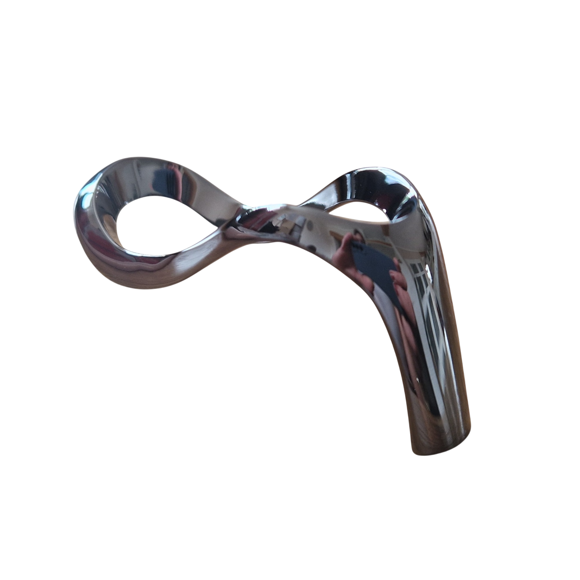 Glossy Chrome Pipe Stand