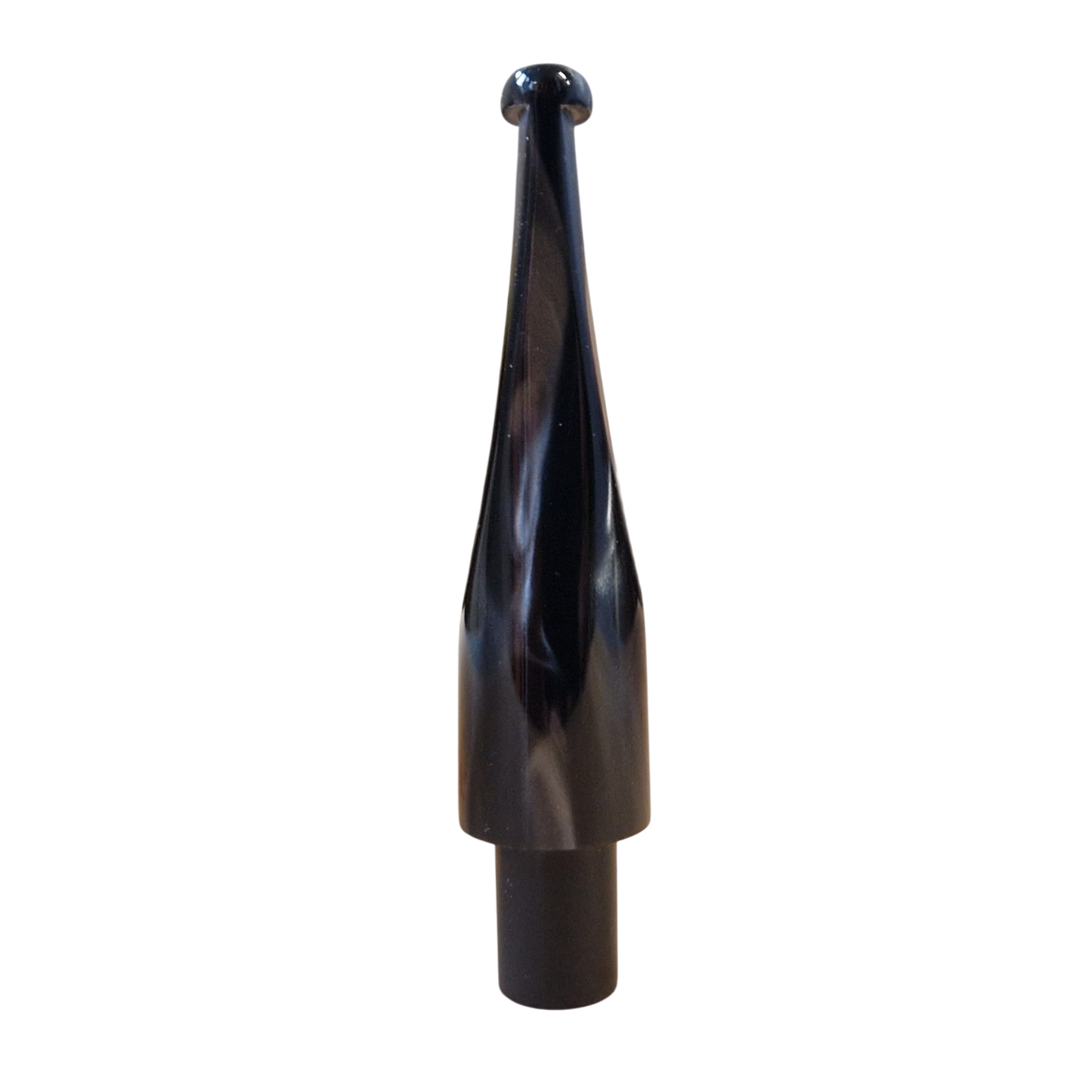 Mundstück Rohling - Ø16 - L60 - Acryl - Mit 10.5 mm Zapfen - Dunkelgrau
