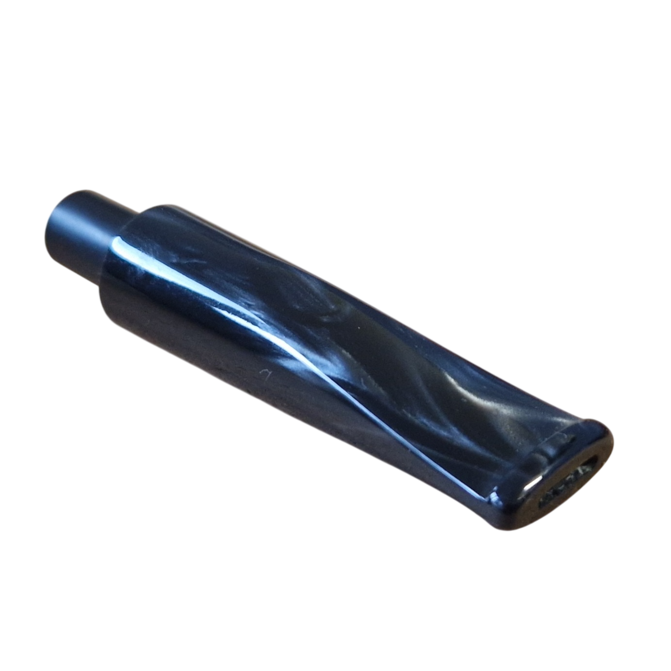 Mundstück Rohling - Ø16 - L60 - Acryl - Mit 10.5 mm Zapfen - Dunkelgrau