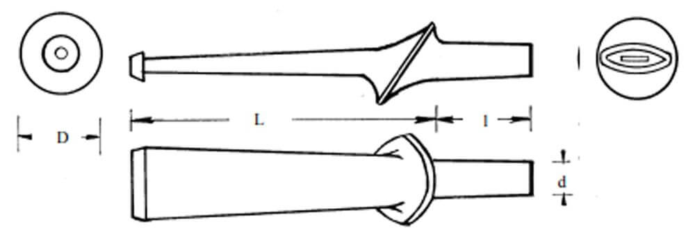 2. Wahl - Mundstück Rohling - Ø19.5 - L59 - Ebonit - Pfeifenecke