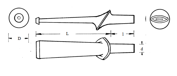 2. Wahl - Mundstück Rohling - Ø19.5 - L75 - Ebonit - Pfeifenecke
