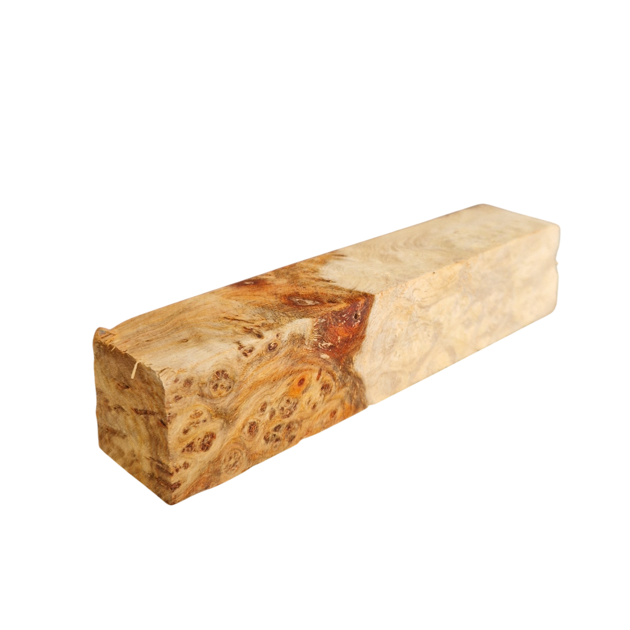 Pen blank - 130x20x20 mm - Pterocarpus macrocarpus wood (light walnut)