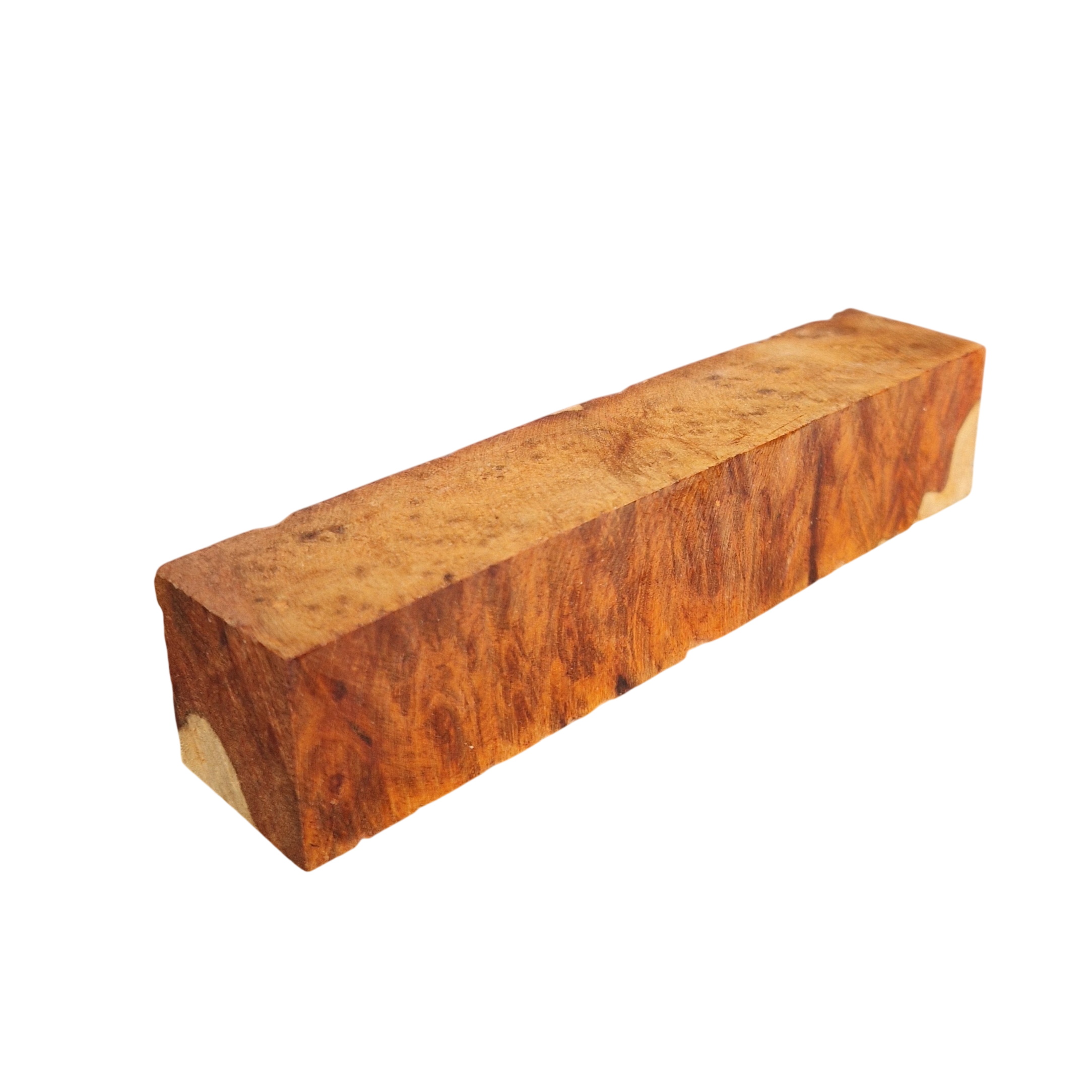 Pen blank - 130x20x20 mm - Pterocarpus macrocarpus wood (light walnut)