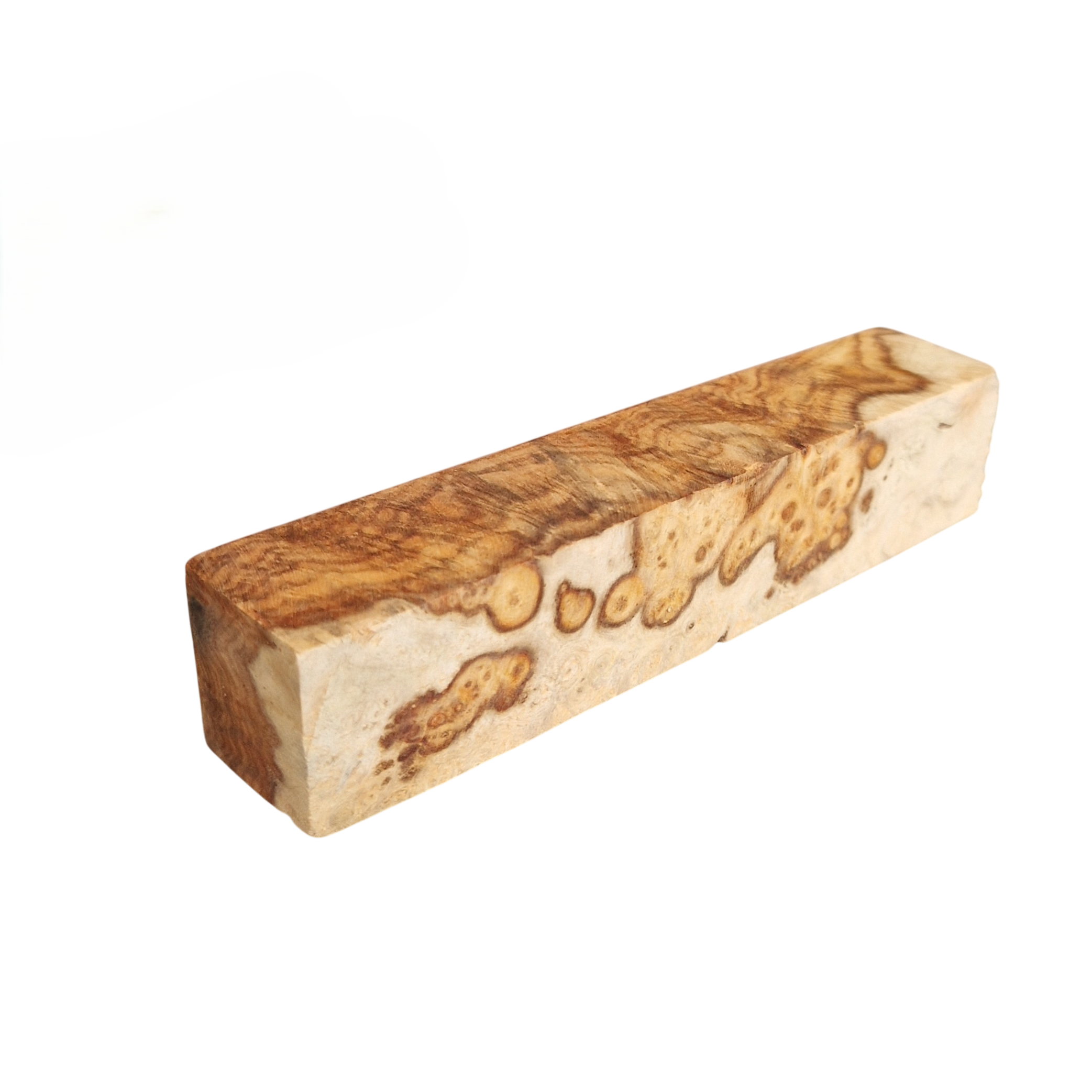 Pen blank - 130x20x20 mm - Pterocarpus macrocarpus wood (light walnut)