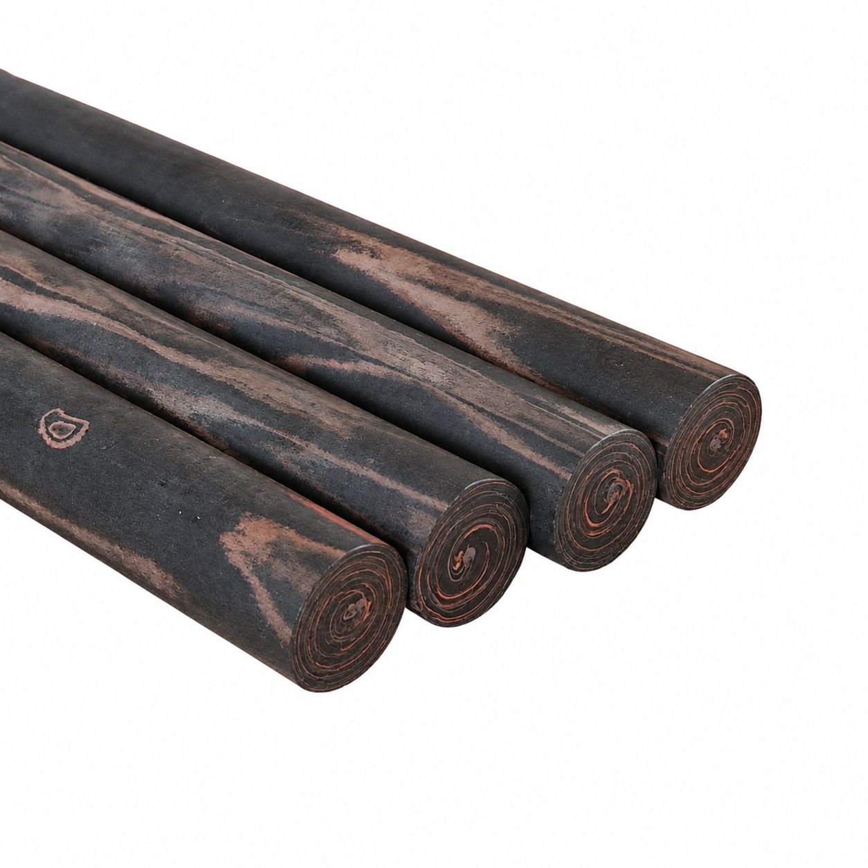 Ebonite rod SEM - Ø18 - 25 cm - Polished - Cumberland/Brown