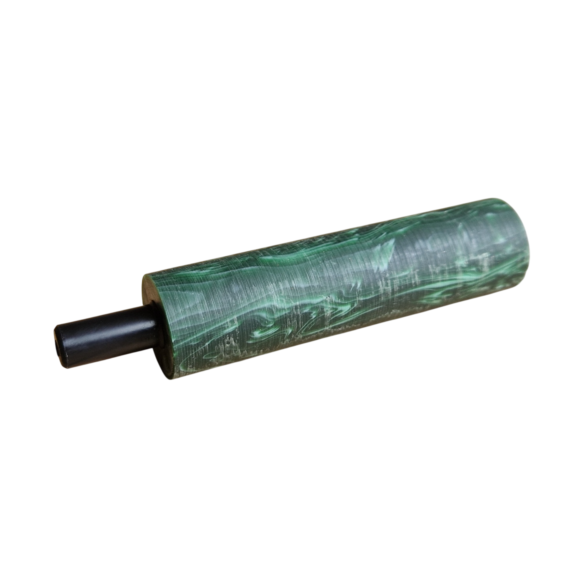 Mundstück Rohling - Ø19 - L75 - Acryl - Malachite
