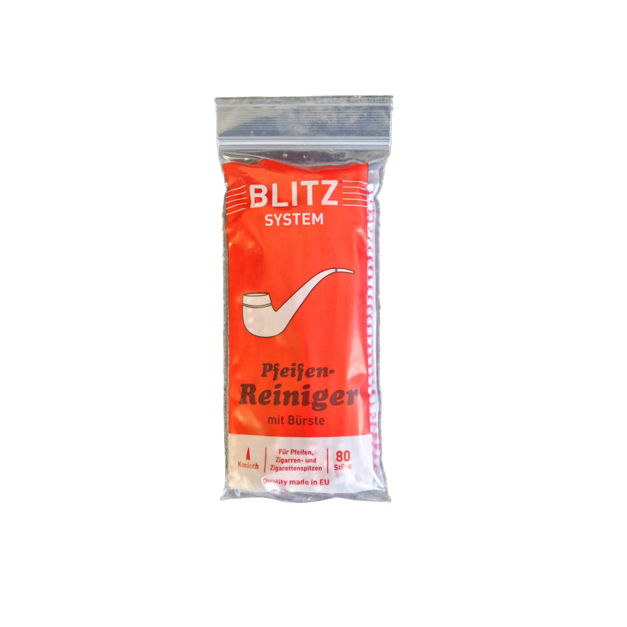 Pipe cleaner Blitz, red-white, bag of 80 pieces