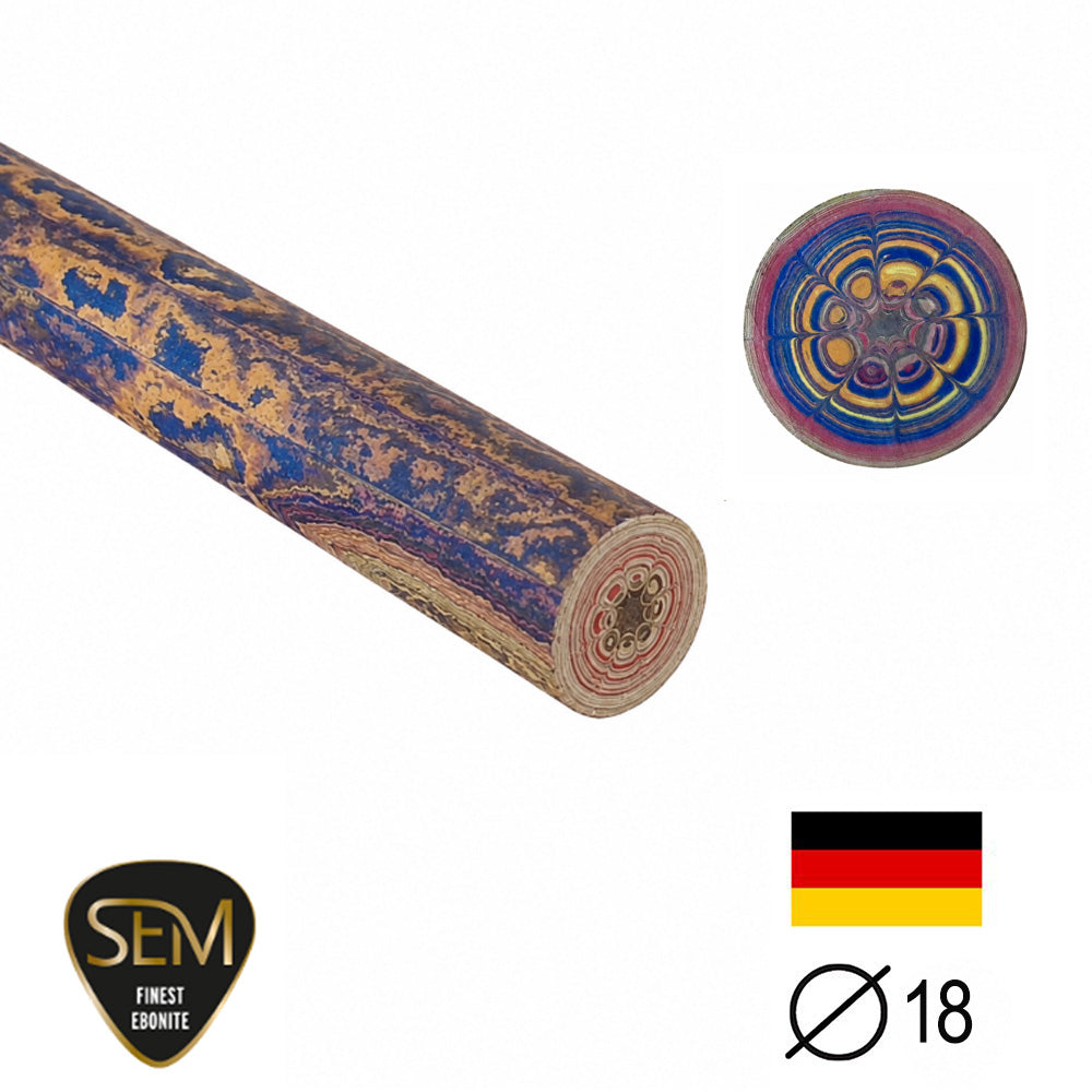 Ebonite rod SEM - Ø18 - 25 cm - Polished - Parrot