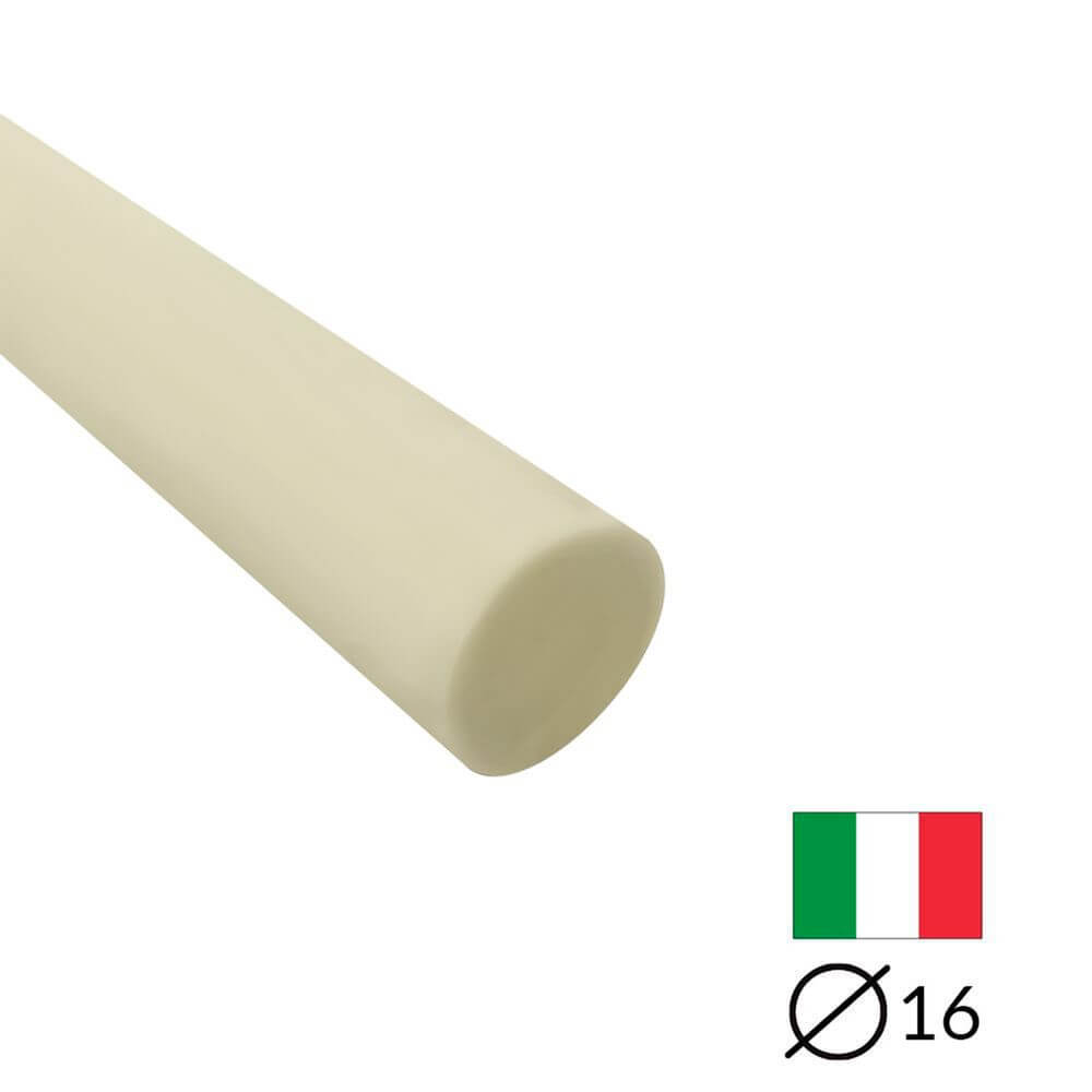 Acryl-Stange - Ø16 - L25 cm - Roh - Alabaster - Pfeifenecke