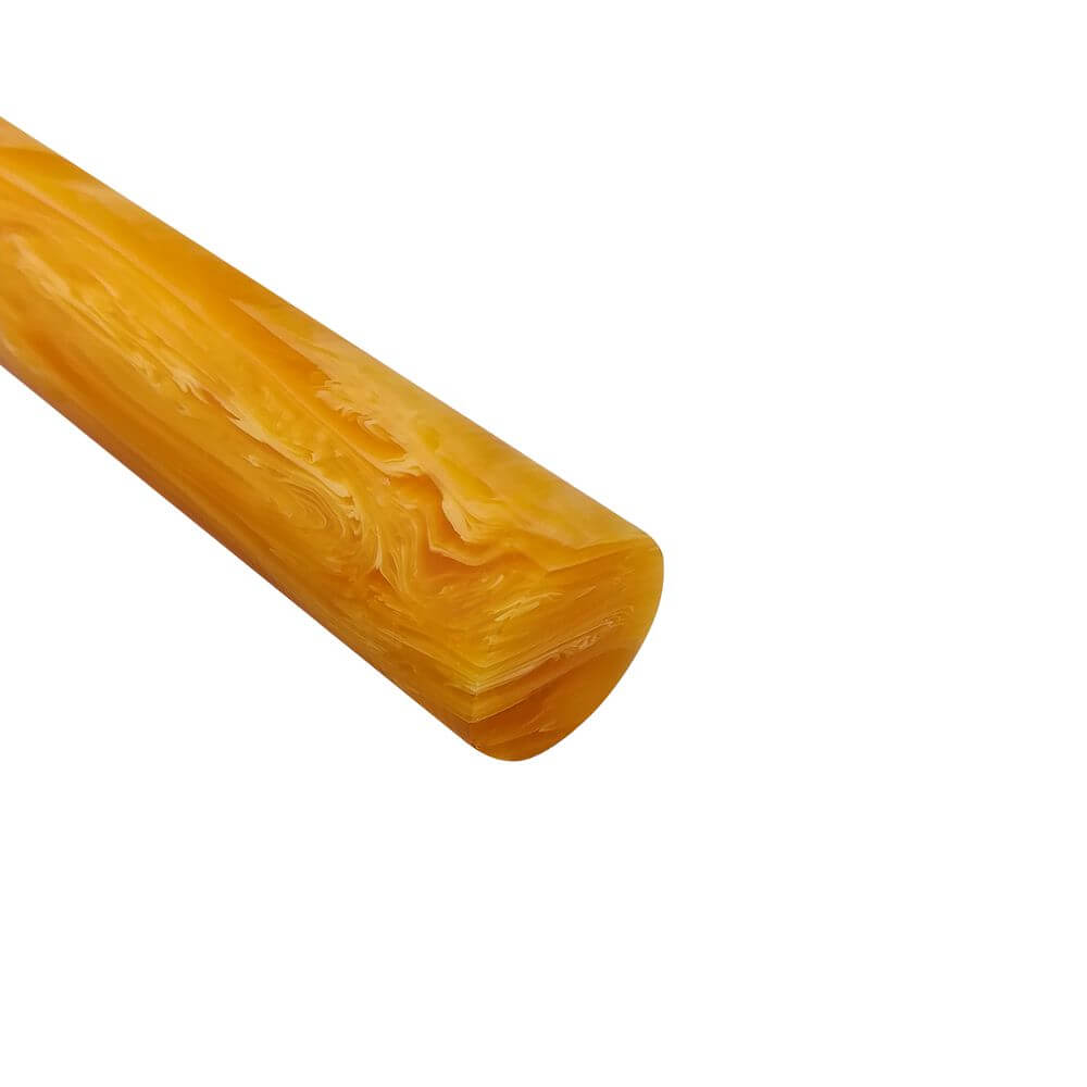Acryl-Stange - Ø16 - L25 cm - Roh - Amber - Pfeifenecke