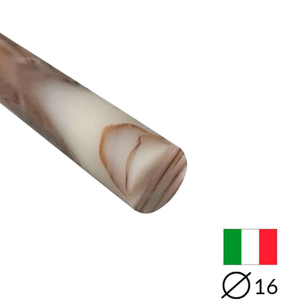 Acryl-Stange - Ø16 - L25 cm - Roh - Corn - Pfeifenecke