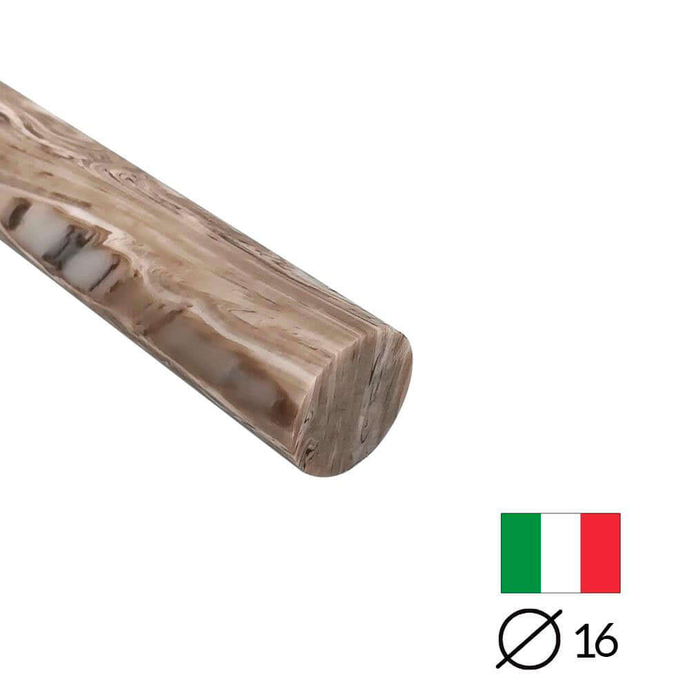 Acryl-Stange - Ø16 - L25 cm - Roh - Corozo - Pfeifenecke