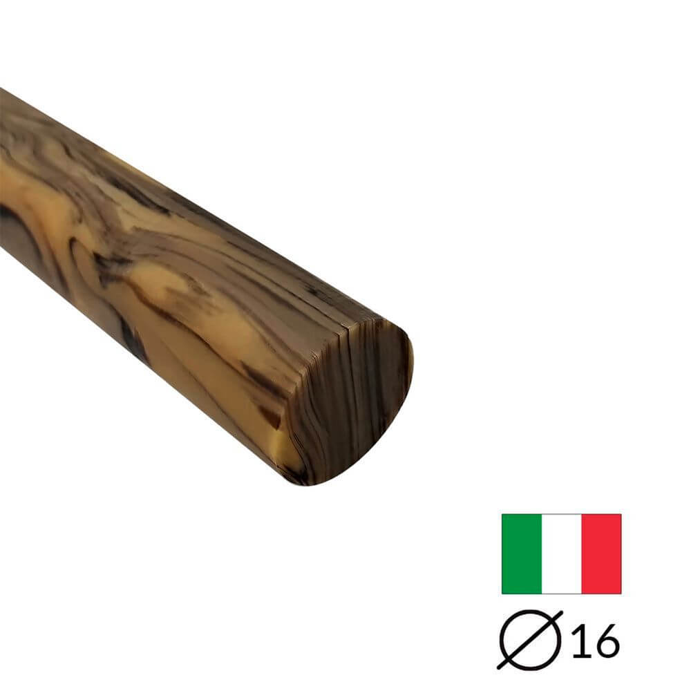 Acryl-Stange - Ø16 - L25 cm - Roh - Cumberland Orange - Pfeifenecke