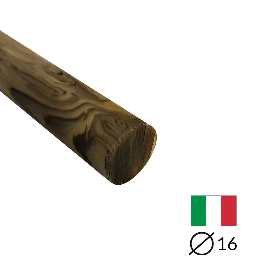 Acryl-Stange - Ø16 - L25 cm - Roh - Flamme - Pfeifenecke