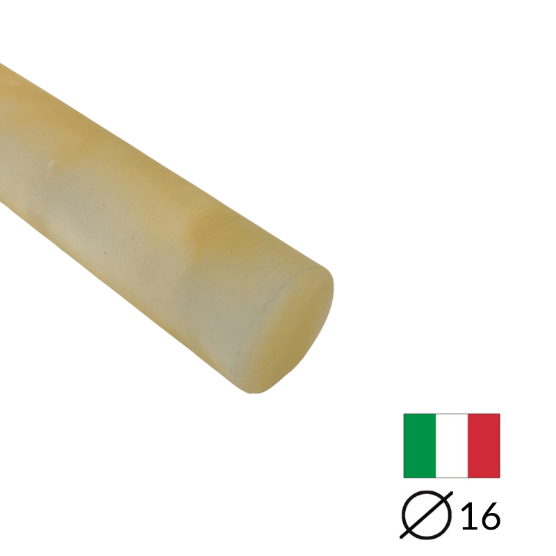 Acryl-Stange - Ø16 - L25 cm - Roh - Ivoire - Pfeifenecke