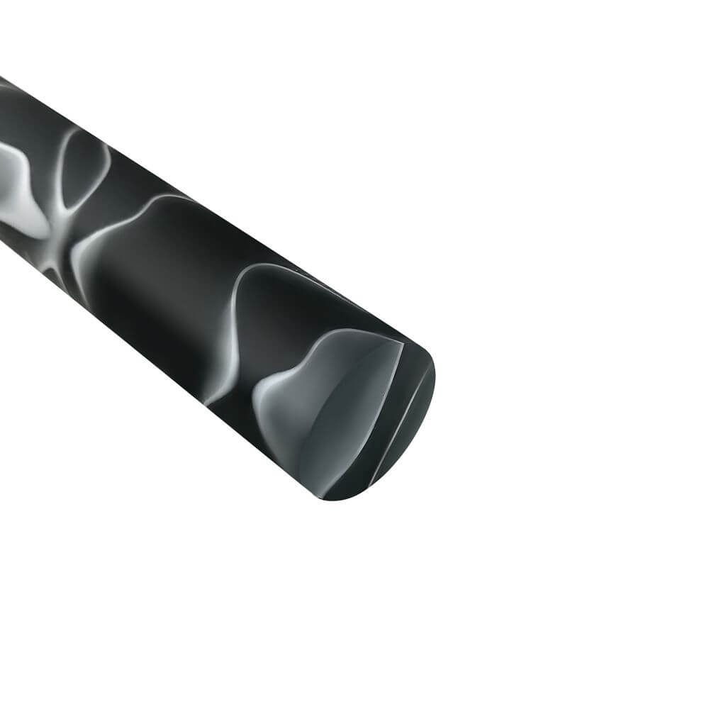 Acryl-Stange - Ø16 - L25 cm - Roh - M-Gris - Pfeifenecke