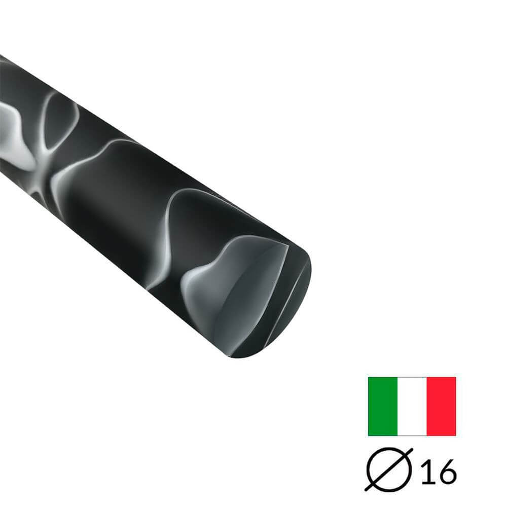 Acryl-Stange - Ø16 - L25 cm - Roh - M-Gris - Pfeifenecke