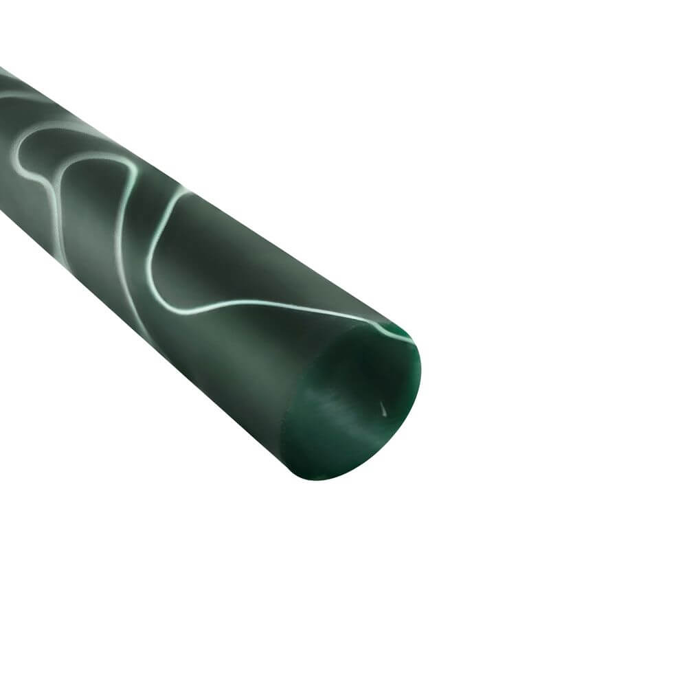 Acryl-Stange - Ø16 - L25 cm - Roh - M-Grün - Pfeifenecke