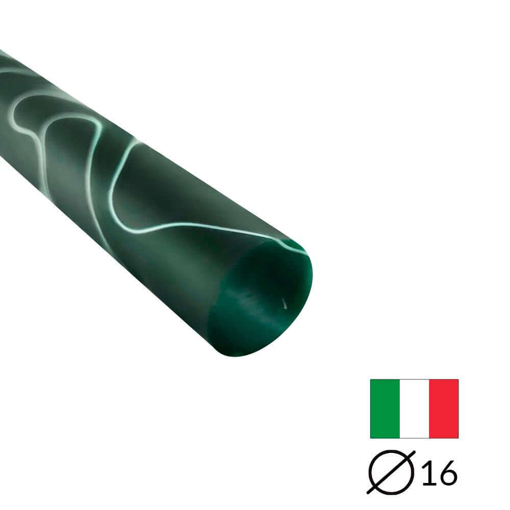 Acryl-Stange - Ø16 - L25 cm - Roh - M-Grün - Pfeifenecke