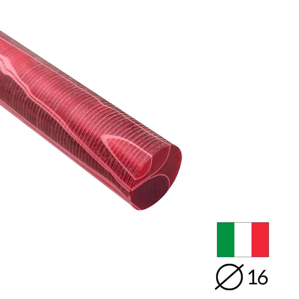 Acryl-Stange - Ø16 - L25 cm - Roh - M-Rot - Pfeifenecke