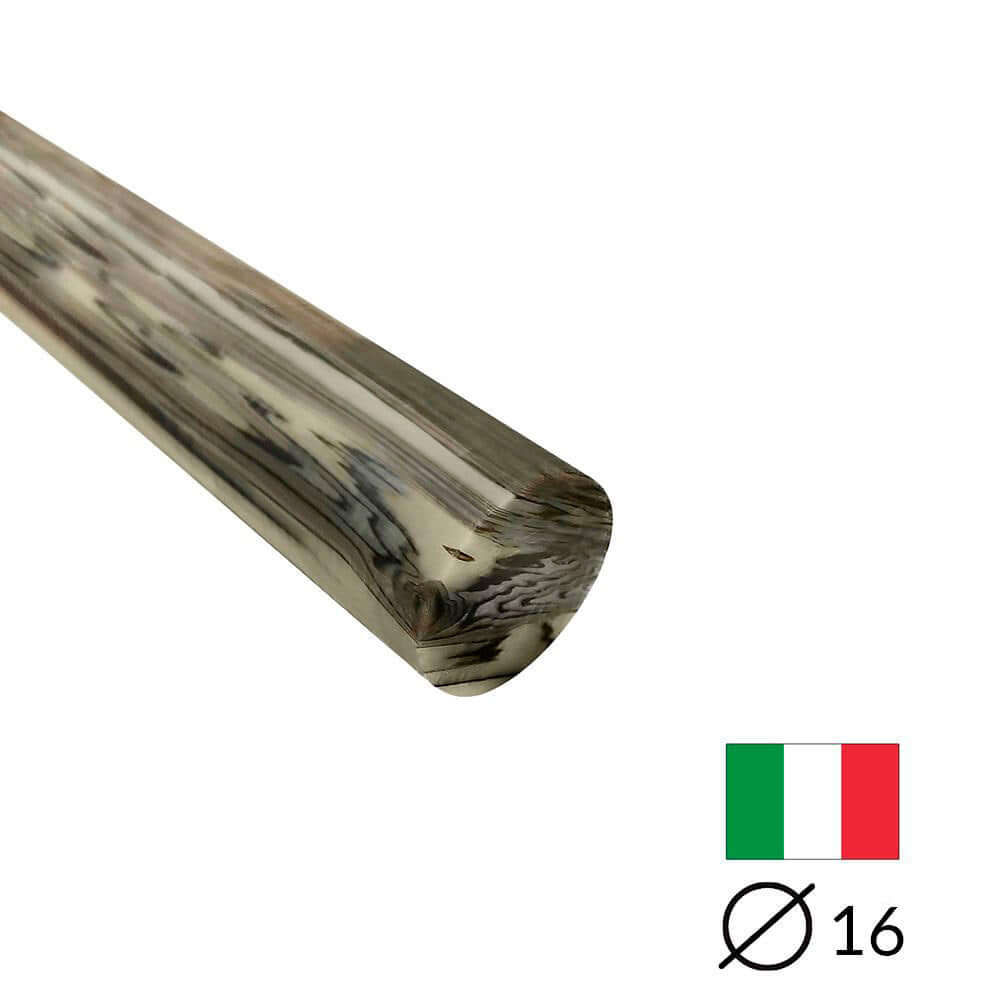 Acryl-Stange - Ø16 - L25 cm - Roh - Mammut - Pfeifenecke