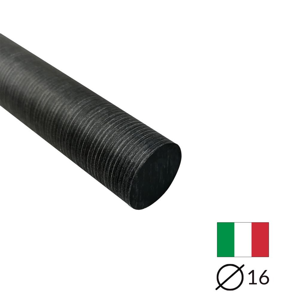 Acryl-Stange - Ø16 - L25 cm - Roh - Schwarz - Pfeifenecke