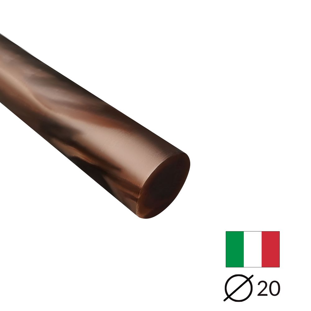 Acryl-Stange - Ø20 - L25 cm - Roh - Biondo - Pfeifenecke