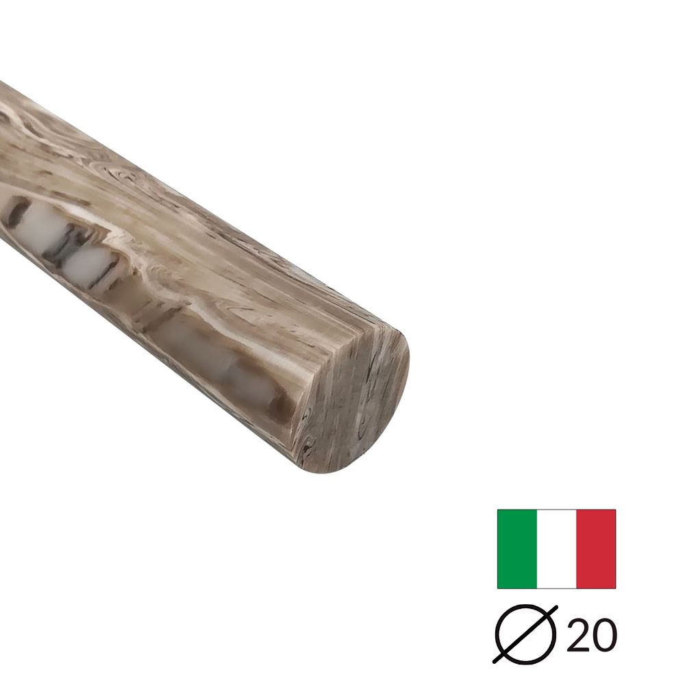 Acryl-Stange - Ø20 - L25 cm - Roh - Corozo - Pfeifenecke