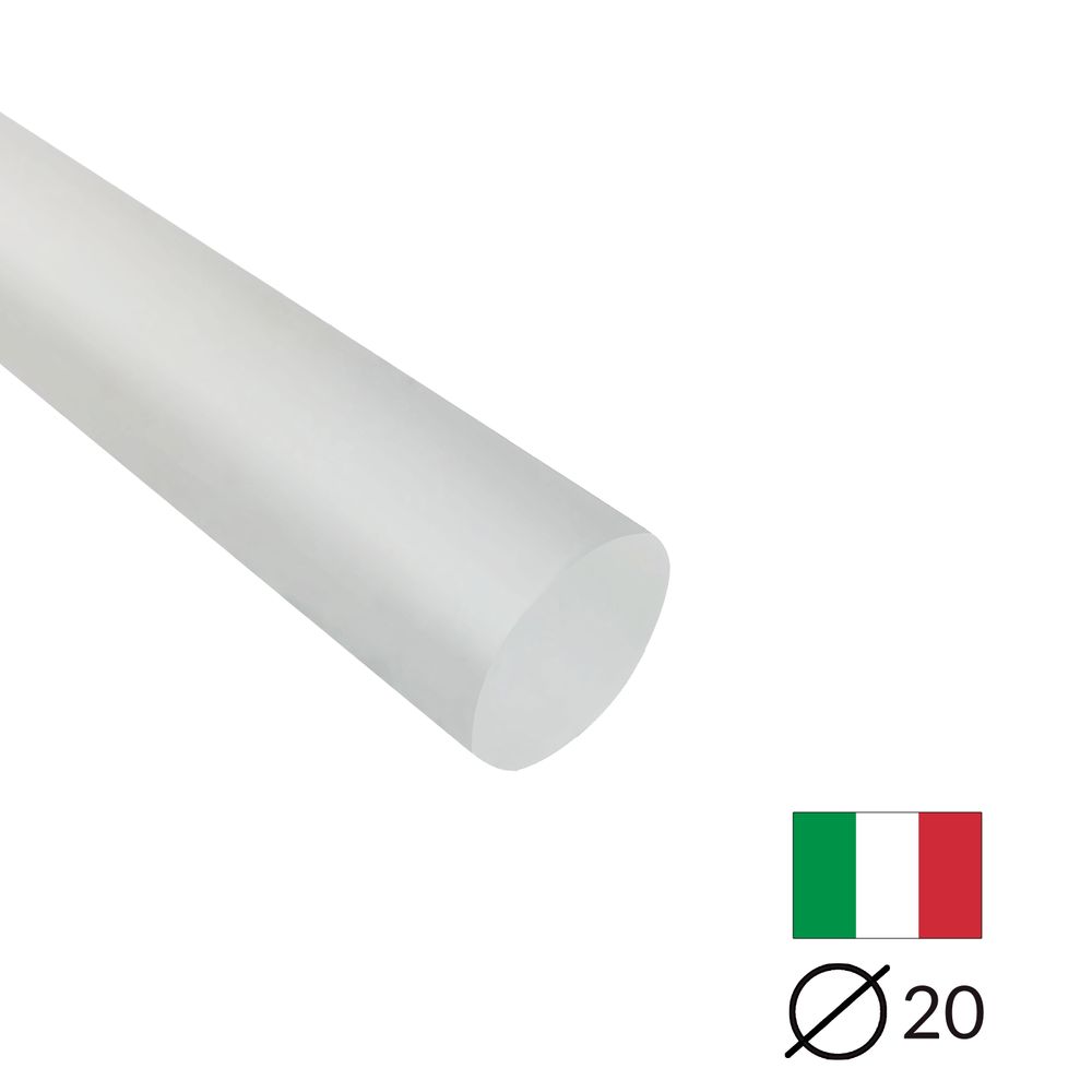 Acryl-Stange - Ø20 - L25 cm - Roh - Glas - Pfeifenecke