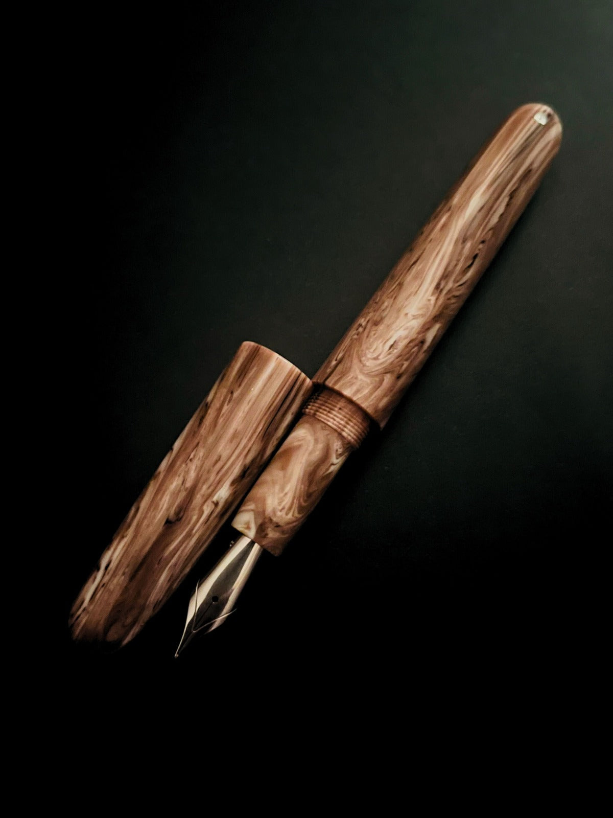 Acryl-Stange - Ø20 - L25 cm - Roh - Holz - Pfeifenecke