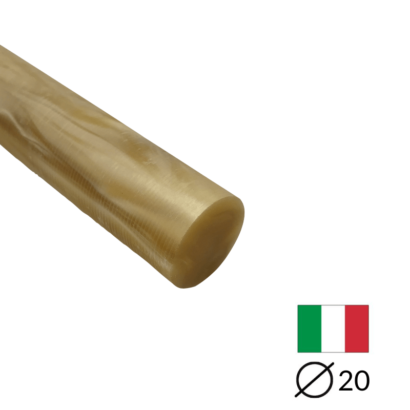 Acryl-Stange - Ø20 - L25 cm - Roh - Honig - Pfeifenecke