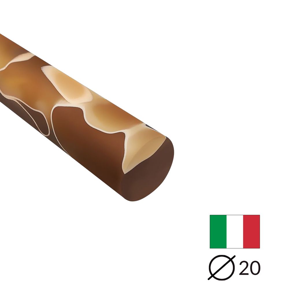 Acryl-Stange - Ø20 - L25 cm - Roh - M-Fume - Pfeifenecke