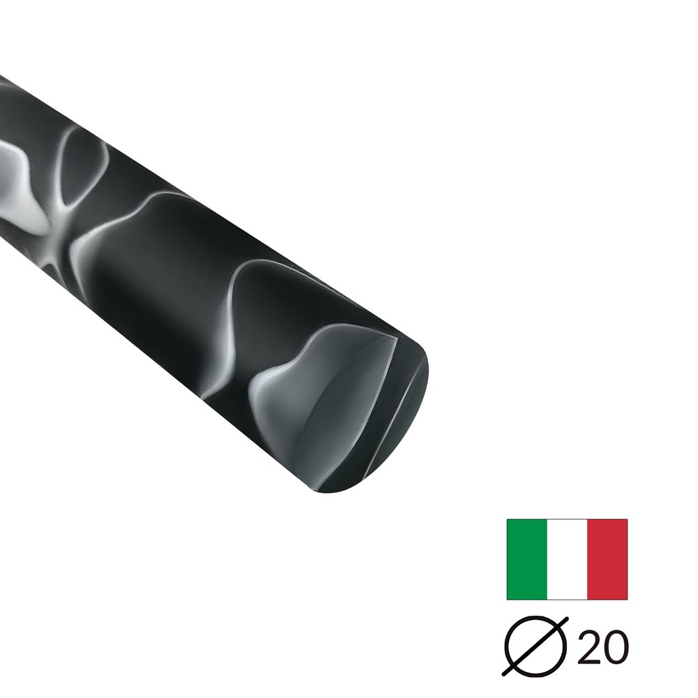 Acryl-Stange - Ø20 - L25 cm - Roh - M-Gris - Pfeifenecke