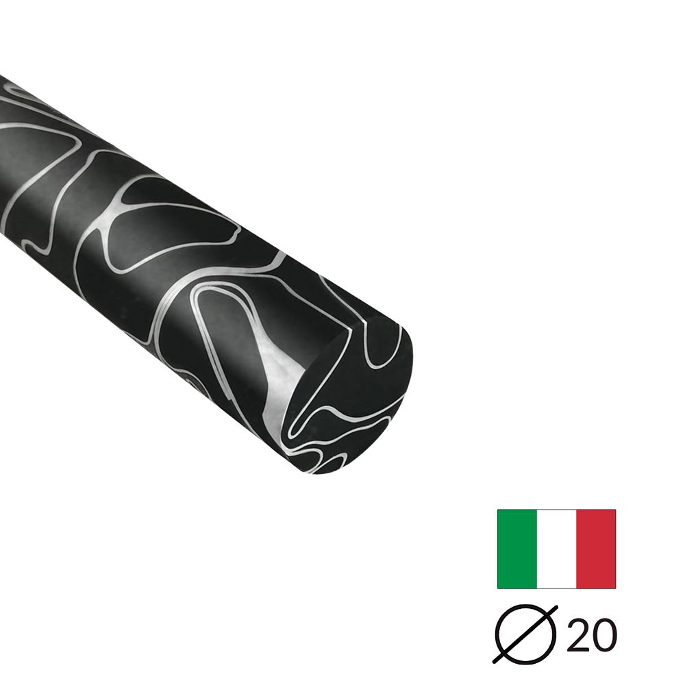 Acryl-Stange - Ø20 - L25 cm - Roh - M-Schwarz - Pfeifenecke
