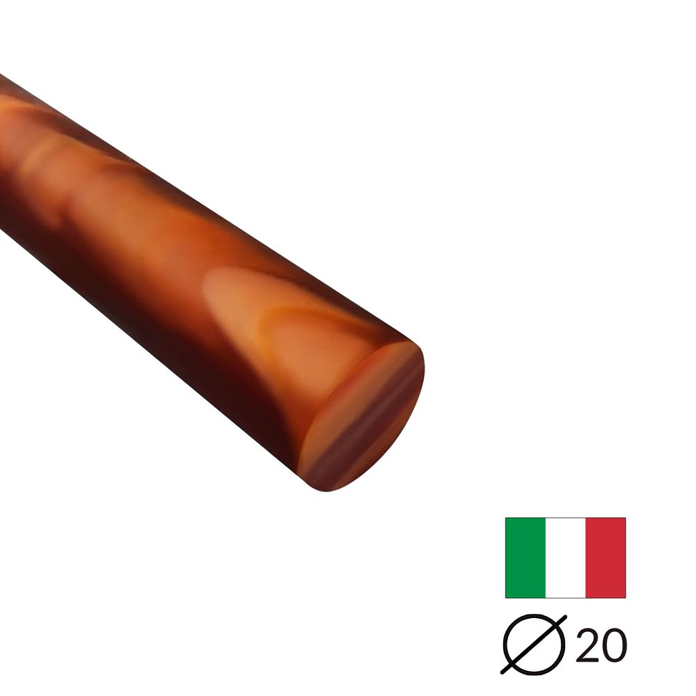 Acryl-Stange - Ø20 - L25 cm - Roh - Radica - Pfeifenecke