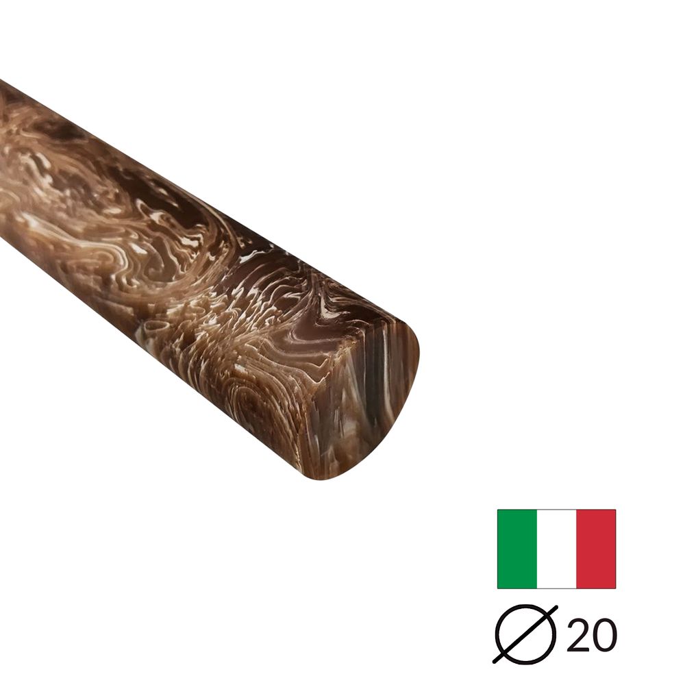 Acryl-Stange - Ø20 - L50 cm - Roh - Holz - Pfeifenecke