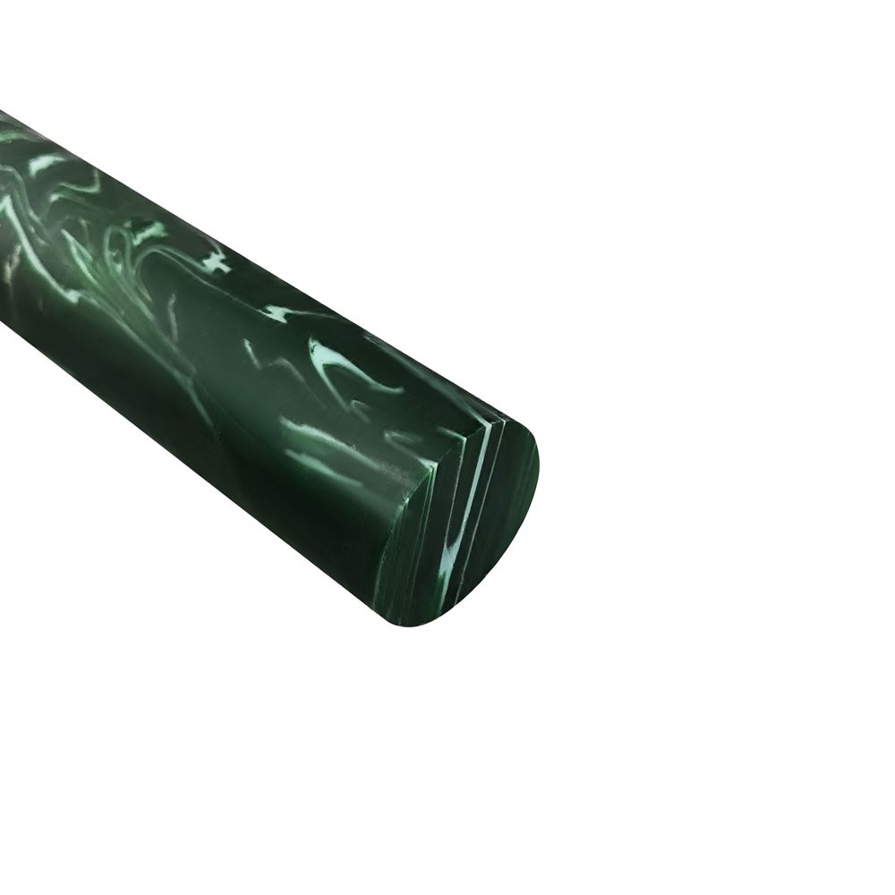 Acryl-Stange - Ø20 - L50 cm - Roh - Malachit - Pfeifenecke