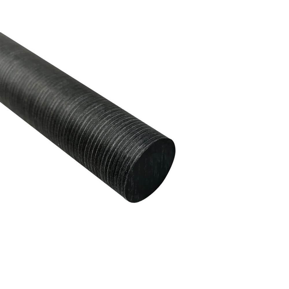 Acryl-Stange - Ø30 - L25 cm - Roh - Schwarz - Pfeifenecke