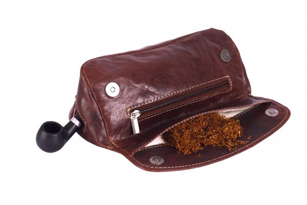 Alpenleder Pfeifentasche LUIS für zwei Pfeifen - Pfeifenecke