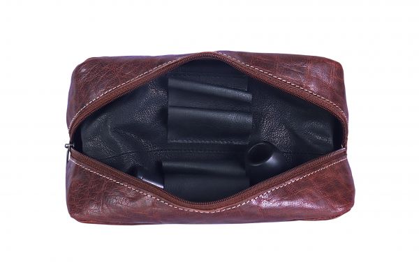Alpenleder Pfeifentasche LUIS für zwei Pfeifen - Pfeifenecke