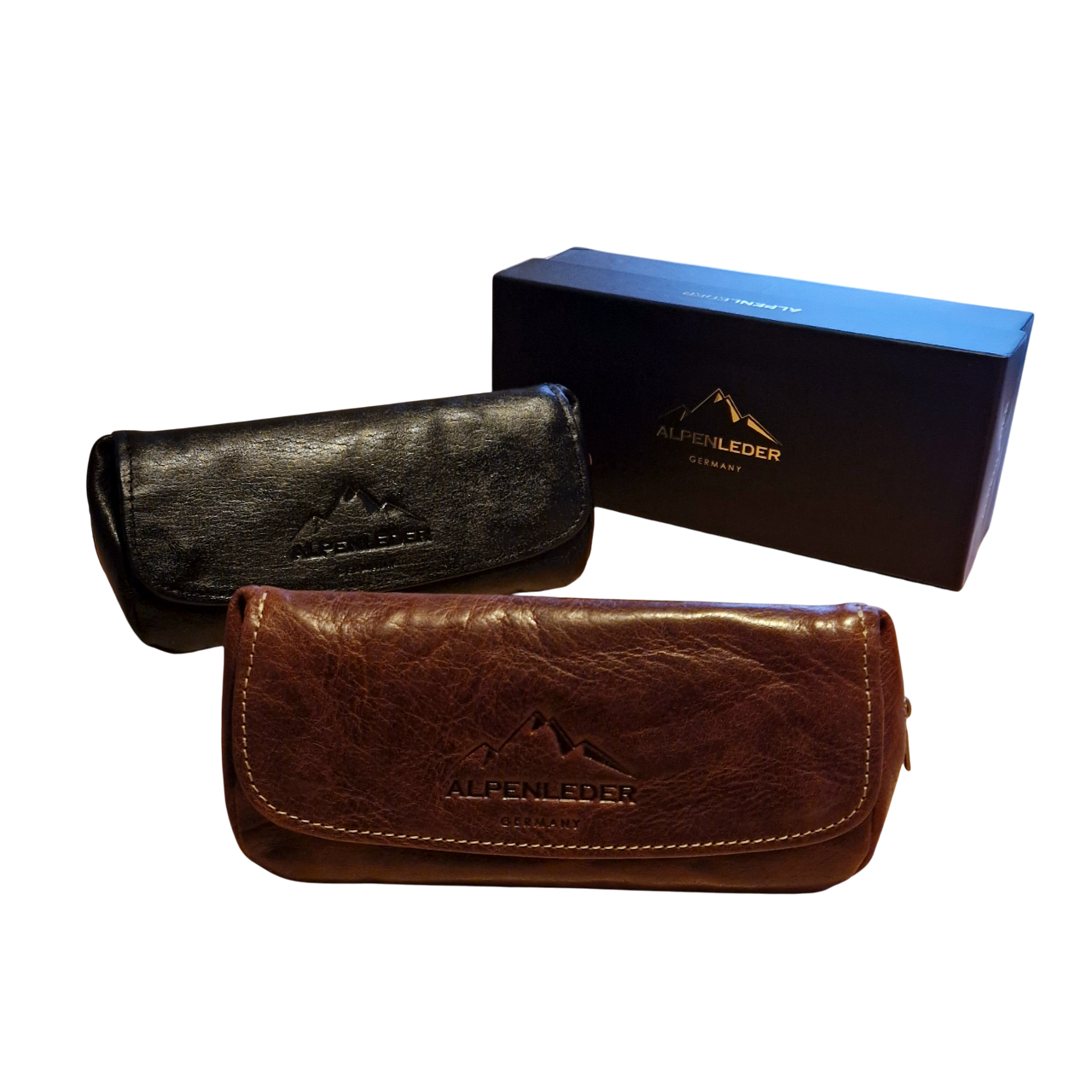 Alpenleder Pfeifentasche LUIS für zwei Pfeifen - Pfeifenecke