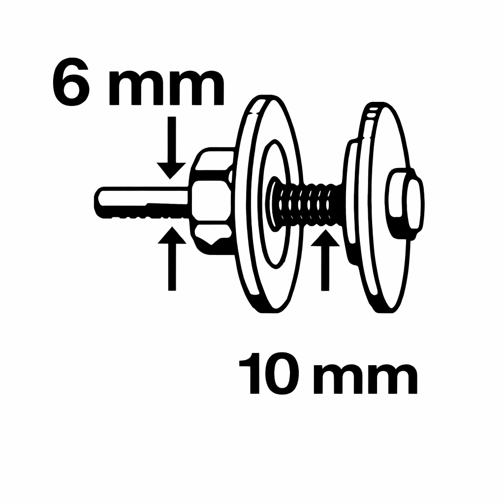 Aufspanndorn 6 / 10 mm für Schleif- und Polierscheiben - Pfeifenecke