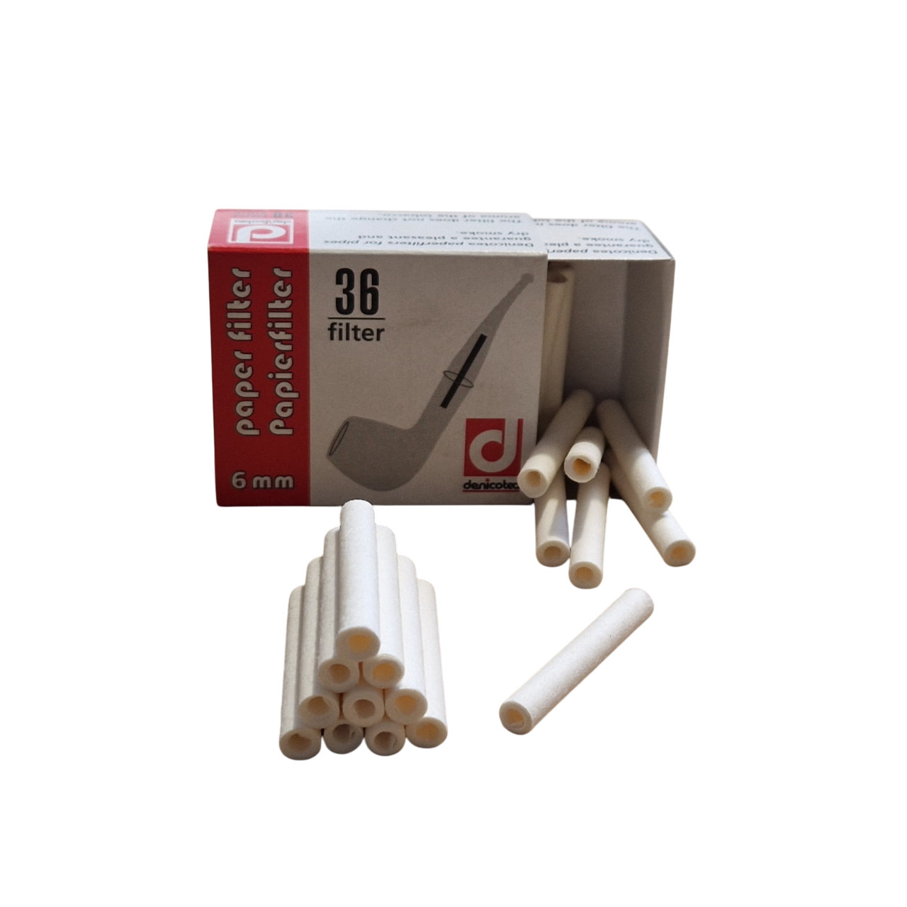 Denicotea Papierfilter 6 mm - Pfeifenecke