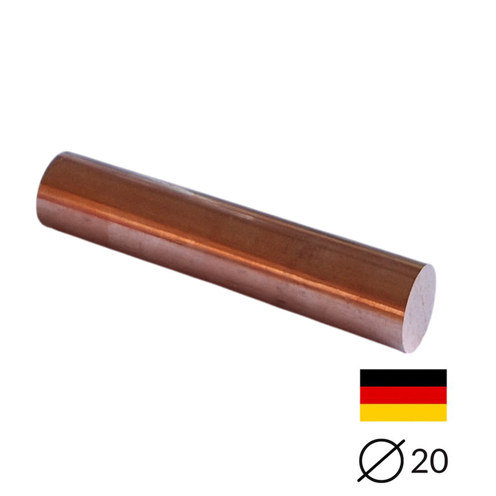 Kupfer - Rundstab - Ø20 - 10 cm - Pfeifenecke