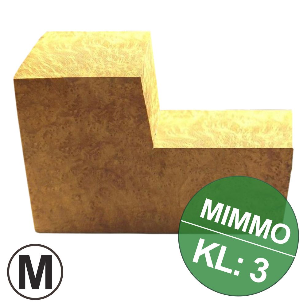 MIMMO Bruyere Ebouchon - L-Form - Qualität: Klasse 3 - Größe: M TROCKEN - Pfeifenecke
